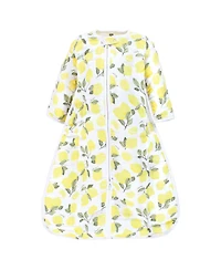 Hudson Baby Girls Long Sleeve Muslin Sleeping Bag, Wearable Blanket, Sleep Sack, Lemons, 18-24 Months