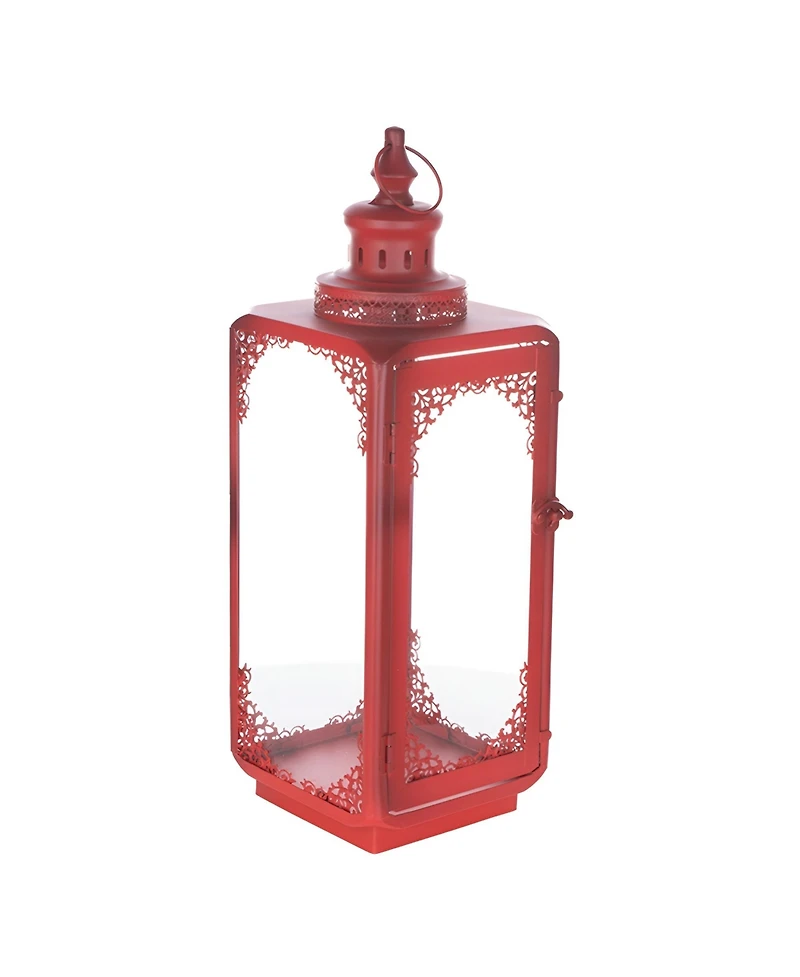 Set of 2 Elegant Curved Metal Lanterns for Home Decor