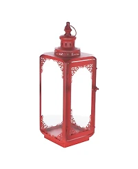 Set of 2 Elegant Curved Metal Lanterns for Home Decor