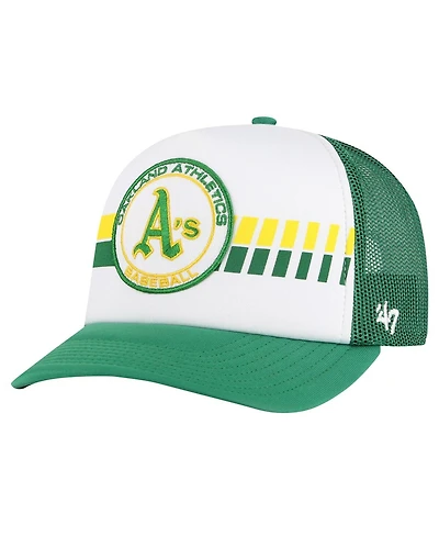 '47 Brand Men's White/Green Oakland Athletics Cooperstown Collection Pack Express Trucker Adjustable Hat
