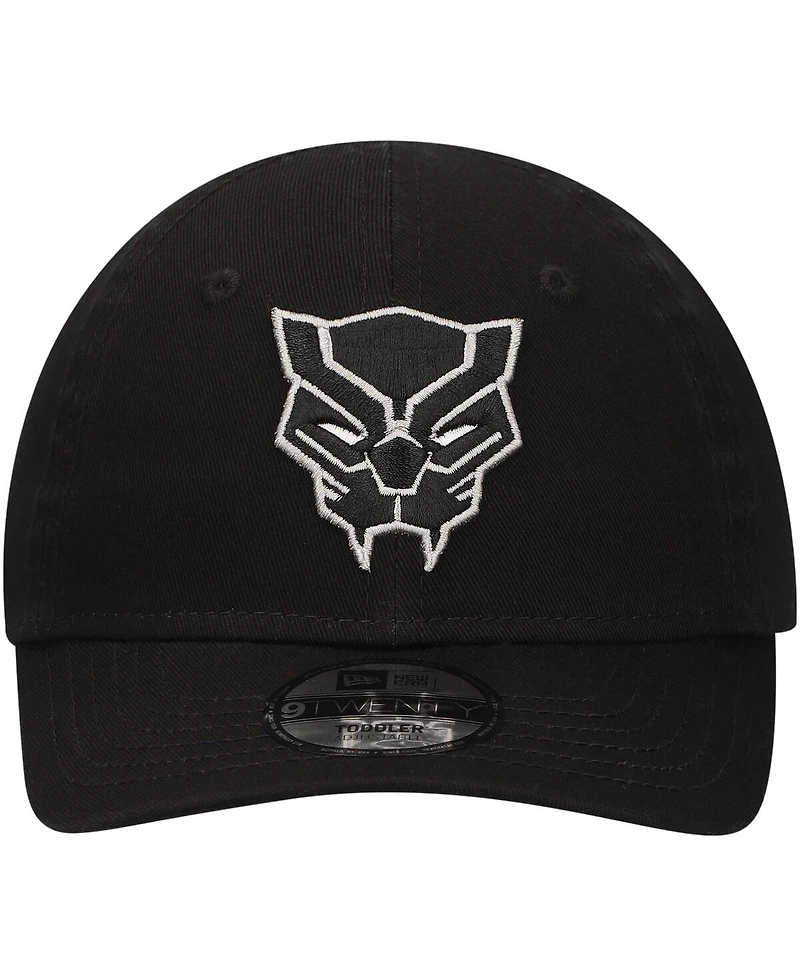 New Era Toddler Black Black Panther 9TWENTY Adjustable Hat