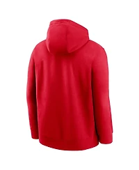 Nike Men's Scarlet Ohio State Buckeyes Primetime Evergreen Club Fleece Pullover Hoodie