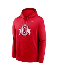 Nike Men's Scarlet Ohio State Buckeyes Primetime Evergreen Club Fleece Pullover Hoodie