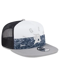 New Era Men's White/Gray Detroit Tigers Team Foam Front A-Frame Trucker 9FIFTY Snapback Hat