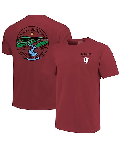 Image One Men's and Women's Crimson Indiana Hoosiers Scenic Comfort Colors T-Shirt