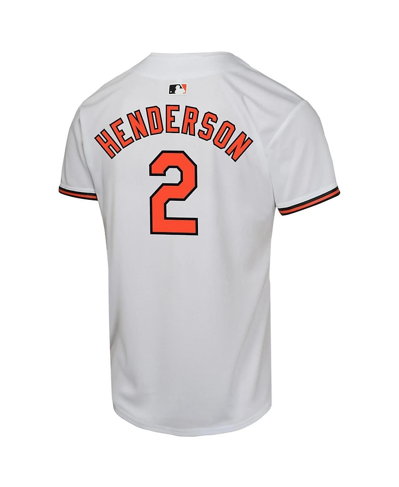Nike Big Boys and Girls Gunnar Henderson White Baltimore Orioles Home Game Player Jersey