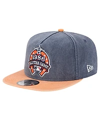 New Era Men's Navy/Orange Houston Astros 1986 Mlb All-Star Game Pigment Dye Golfer Snapback Hat