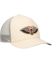 Mitchell & Ness Men's Cream New Orleans Pelicans Trucker Adjustable Hat