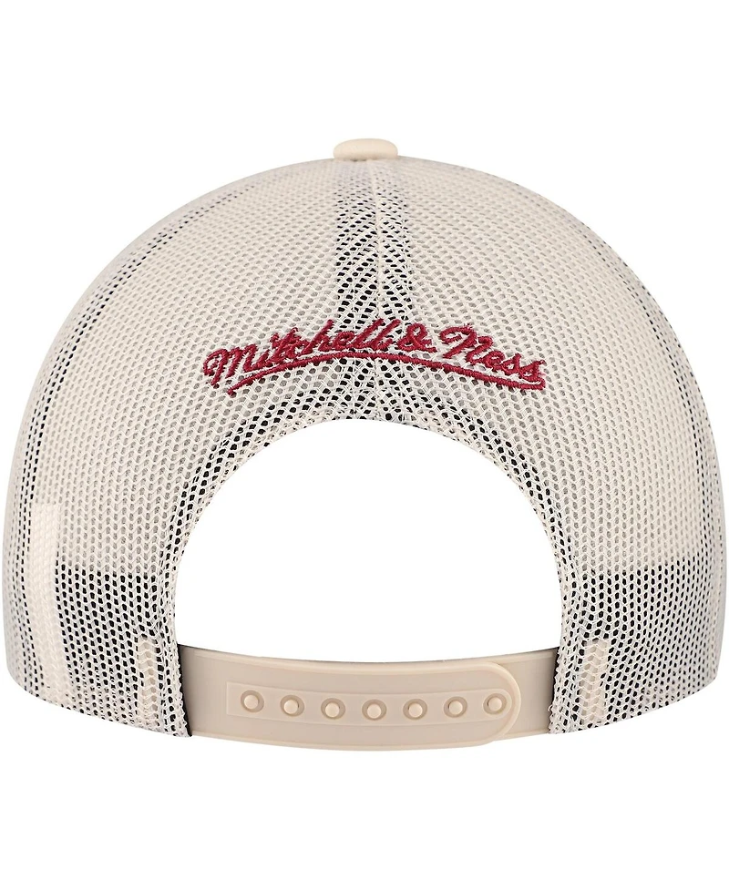 Mitchell & Ness Men's Cream Colorado Avalanche Foam Front Trucker Adjustable Hat