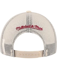 Mitchell & Ness Men's Cream Colorado Avalanche Foam Front Trucker Adjustable Hat