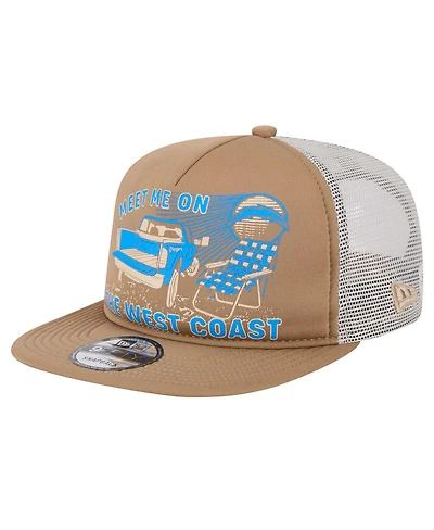 New Era Men's Tan Los Angeles Chargers Meet Me 9FIFTY Snapback Hat