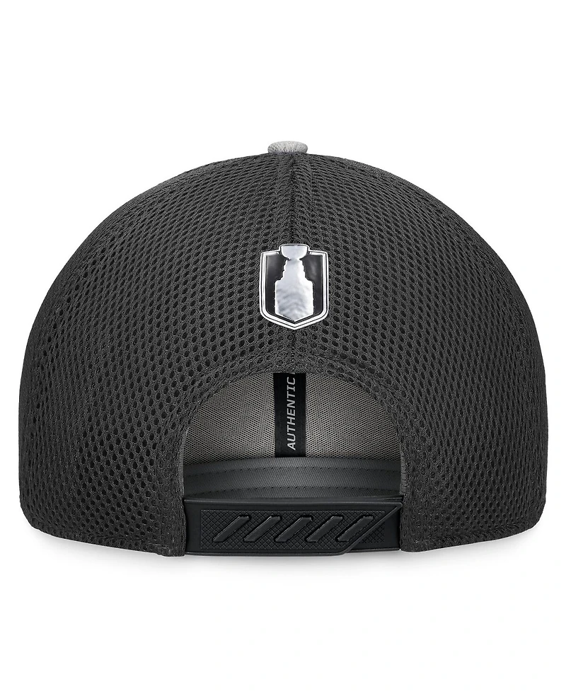 Fanatics Men's Gray/Charcoal Florida Panthers 2024 Stanley Cup Champions Locker Room Meshback Structured Adjustable Hat