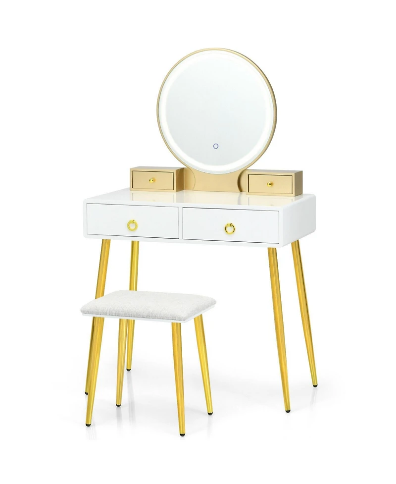 Sugift Vanity Table Set with Mirror