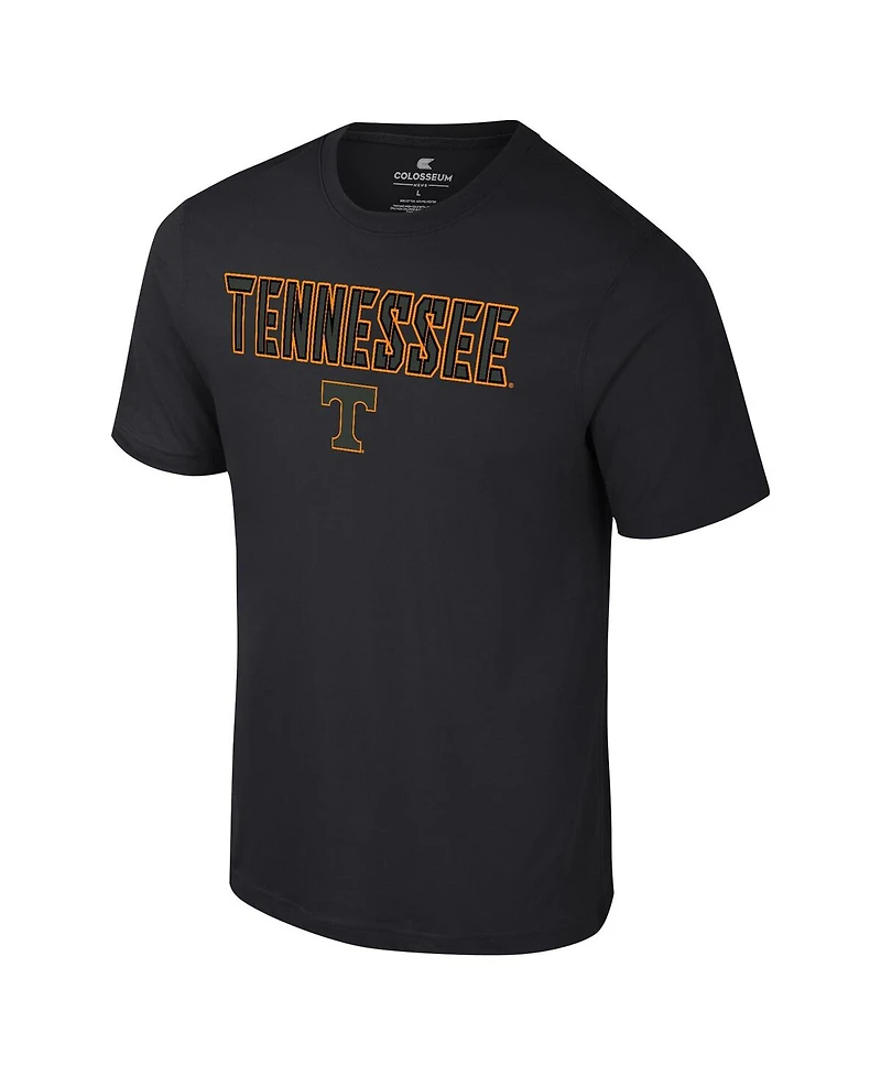 Colosseum Men's Black Tennessee Volunteers Color Pop Active Blend T-Shirt