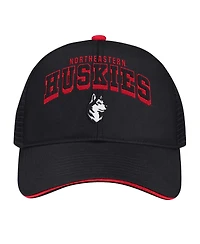 Colosseum Men's Black Northeastern Huskies Wyatt Adjustable Hat