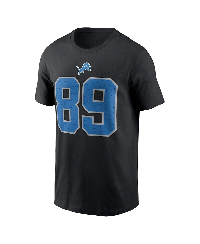 Nike Men's Dan Campbell Black Detroit Lions Retired Player Name Number T-Shirt