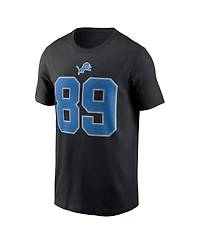 Nike Men's Dan Campbell Black Detroit Lions Retired Player Name Number T-Shirt