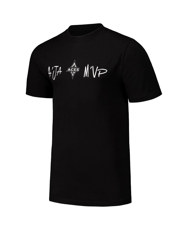 round21 Men's and Women's A'ja Wilson Black Las Vegas Aces Player Illustration T-Shirt