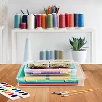 Sorbus 4 Piece Stackable Document & Paper Storage Box Set