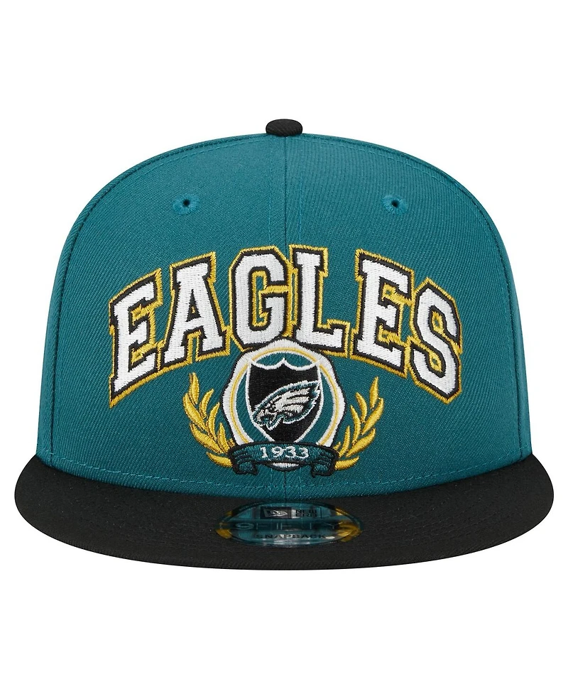 New Era Men's Midnight Green/Black Philadelphia Eagles Team Establish 9FIFTY Snapback Hat