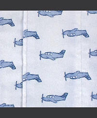 Hudson Baby Infant Boy Cotton Flannel Burp Cloths and Receiving Blankets