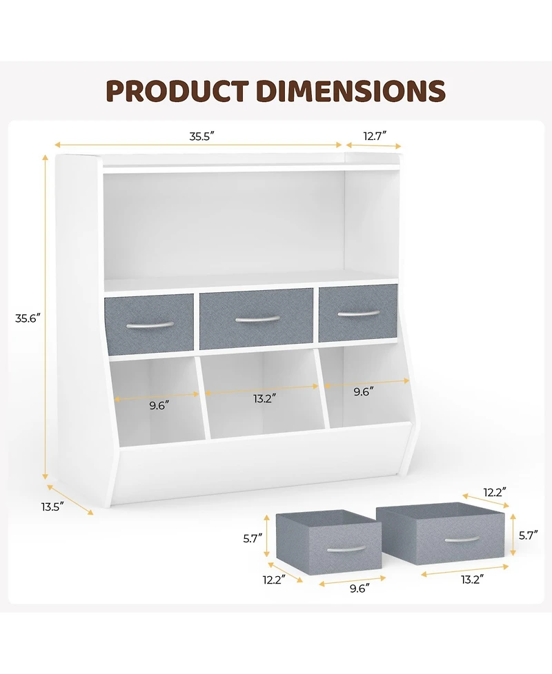 Sugift Large Printer Stand, 23.6" W x 18.9" D x 31.5" H Large Printer Table with Adjustable Storage Shelf, 3 Tier Rolling Printer Cart