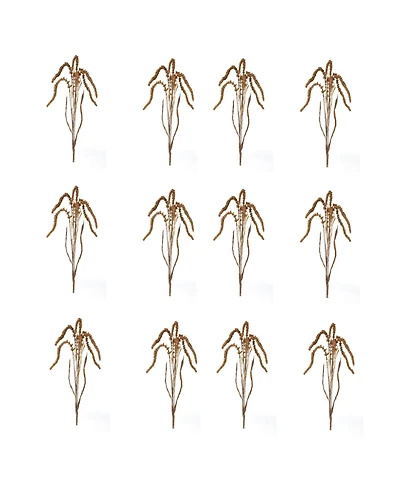 Set of 12 Amaranthus Stems for Decorative Arrangements