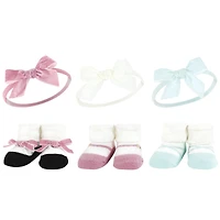 Hudson Baby Girls 12-Pack Headband & Socks Giftset Bundle