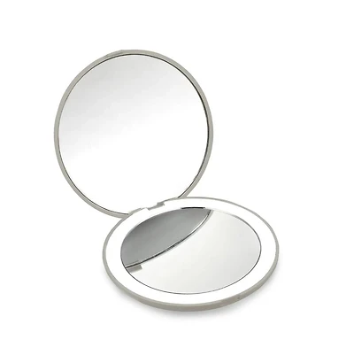 Cowin 1x/10x Magnification Lighted Travel Folding Makeup Mirror 3.5 inch