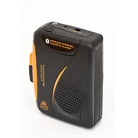 Gpo Bluetooth Portable Personal Cassette Player / Recorder with Built-In Speaker & Microphone, Bluetooth Headphones included (Black)