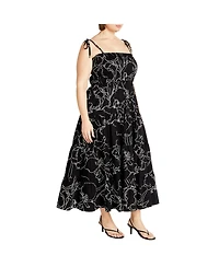 City Chic Plus Marli Print Maxi Dress