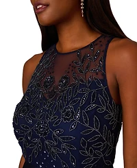 Adrianna Papell Women's Beaded Taffeta Ball Gown