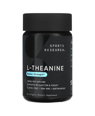 Sports Research L-theanine, 200 mg, 60 Softgels, Sports Nutrition Supplements