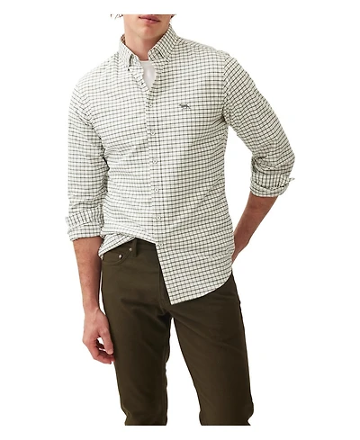 Rodd Gunn Men's Check Oxford 3 Long Sleeve Slim Fit Shirt