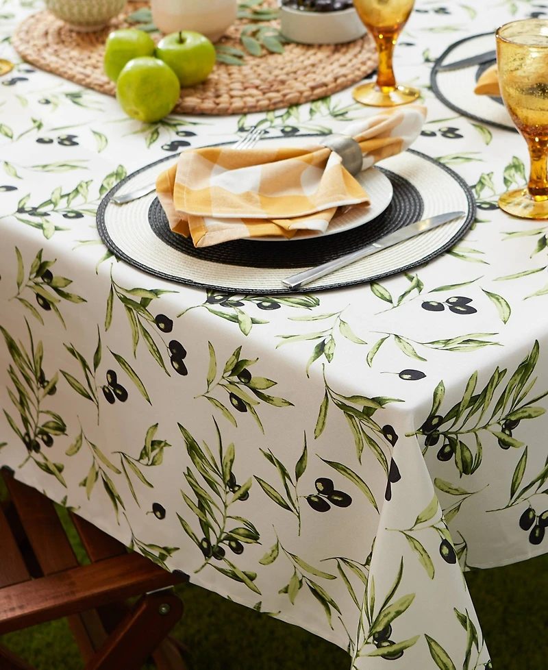 Design Imports Print Outdoor Tablecloth, 60 Round