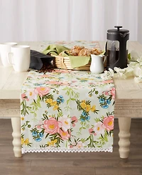 Design Imports Spring Bouquet Print Table Runner, 14"x72 "