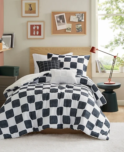 Intelligent Design Miley Checkered 4-Pc. Comforter Set, Twin/Twin Xl