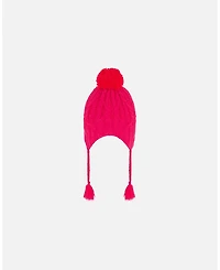Deux par Deux Girl Peruvian Knit Hat Fuschia Pink - Toddler|Child