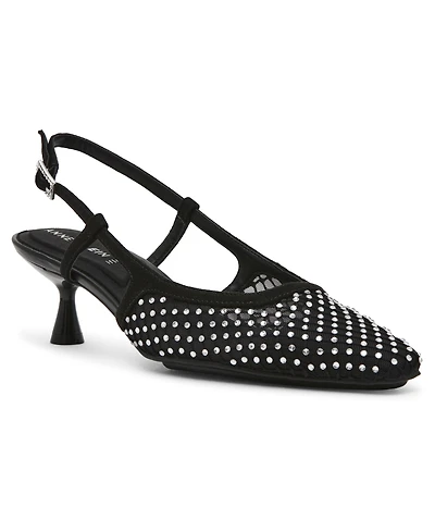 Anne Klein Women's Thia Rhinestone Mesh Slingback Pumps