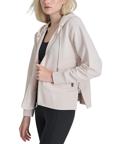 Dkny Women's Tech Ottoman Full-Zip Hoodie