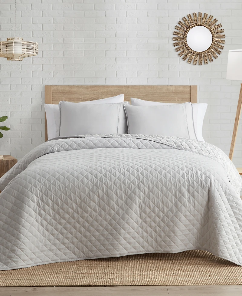 Indigo Ink Abstract 3-Pc. Quilt Set, King