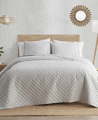 Indigo Ink Abstract 3-Pc. Quilt Set, King