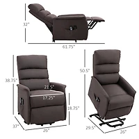 Homcom Electric Power Lift Recliner Chair for Elderly with Remote
