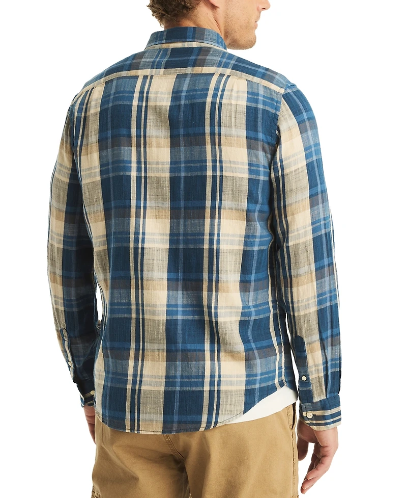 Nautica Men's Classic-Fit Plaid Button-Down Twill Shirt