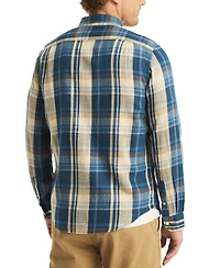 Nautica Men's Classic-Fit Plaid Button-Down Twill Shirt