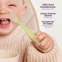 Sperric Best Baby Spoons First Stage 4 Months, Soft Food Grade Silicone, Baby Spoon Self Feeding, Infant Spoons First Stage Toddler Spoons, Baby Utens