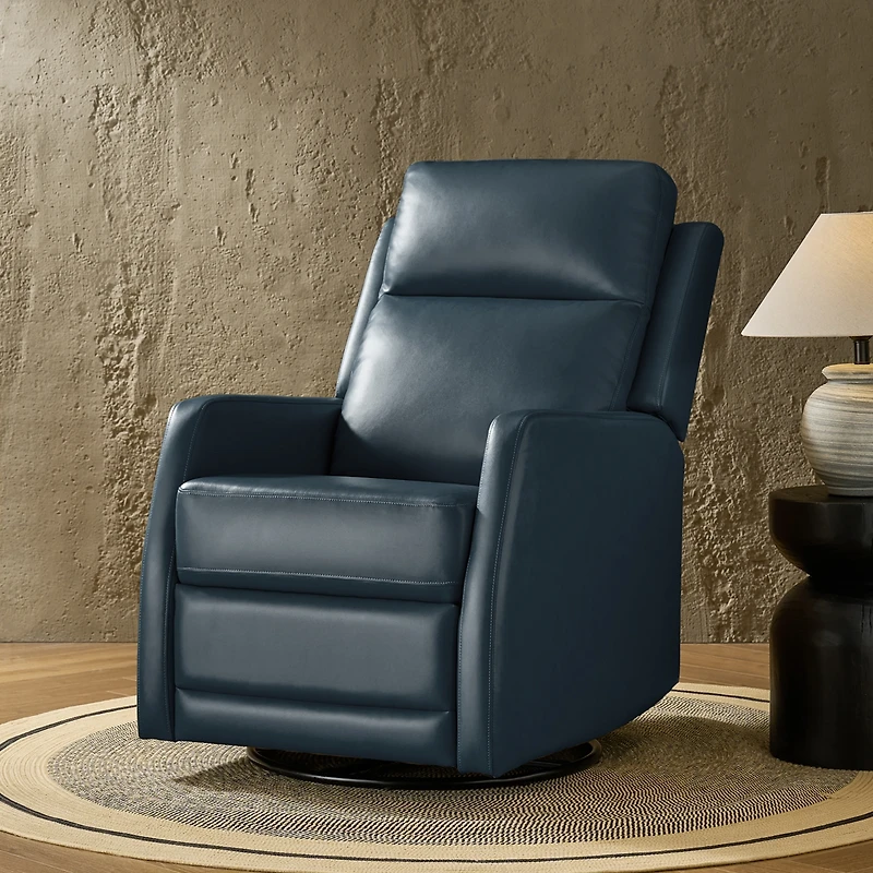 Hulala Home Donat Faux Leather Swivel Recliner