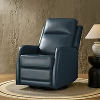 Hulala Home Donat Faux Leather Swivel Recliner