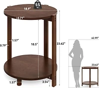 Tribesigns Portable Desk, Height Adjustable Sofa Bedside Laptop Table on Wheels, Small Standing Desk Rolling Computer Cart for Home Office Bedroom Liv