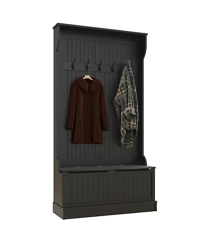 Homcom 3-In-1 Hall Tree Storage Bench and Coat Rack